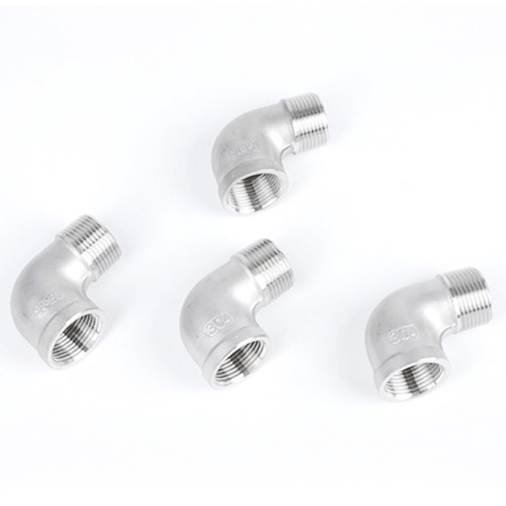 Conector de Manguera Conectores de tubería de Acero Inoxidable SS 304 con Rosca Macho y Hembra en ángulo de 90 Grados for Mejorar el hogar(DN32)