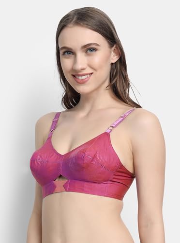 Image of VSTAR Queen U Black CLR Soft Cotton Bra for Women | Wirefree, Single Layered Seamed Cups | Adjustable Straps | Comfy Non Padded Bra 32 | Cool Grey