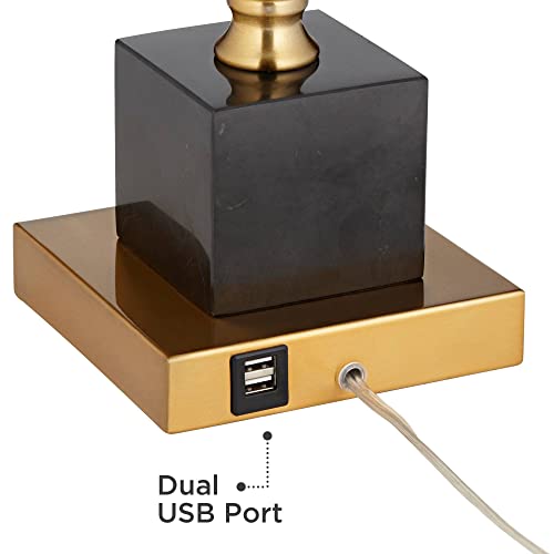 Set de 2 lámparas de mesa modernas con puerto USB miniatura 5