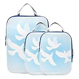 Almacenamiento multifuncional: los cubos de embalaje grandes y pequeños se pueden utilizar para diferentes propósitos de embalaje. Para un fácil acceso. La bolsa grande puede contener una camisa de una semana/la bolsa pequeña puede contener ropa interior/calcetines de una semana.