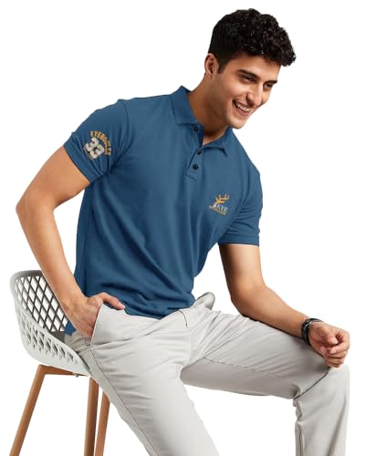 Image of Noble Monk Men's Cotton Blend Regular Fit Polo T-Shirt