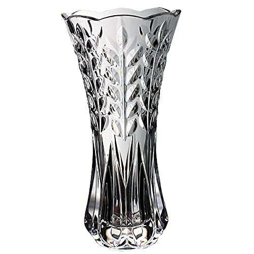 Kwlyon Unbreakable Polycarbonate Vase, Large & Small Sizes, Modern Leaf Pattern, Crystal Clear, Durable