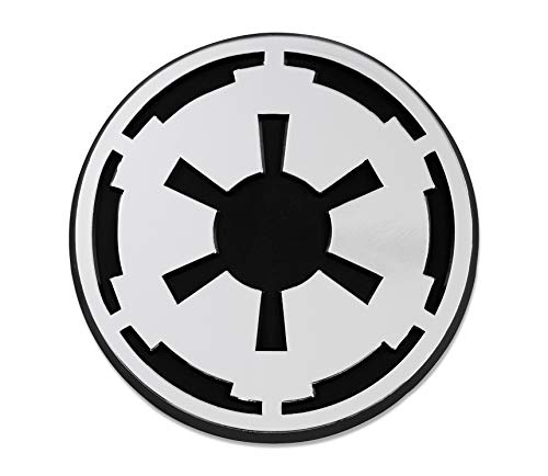 Image of SW Imperial Galactic Empire Logo Plastic Auto Emblem - [Silver][3'' x 3'']