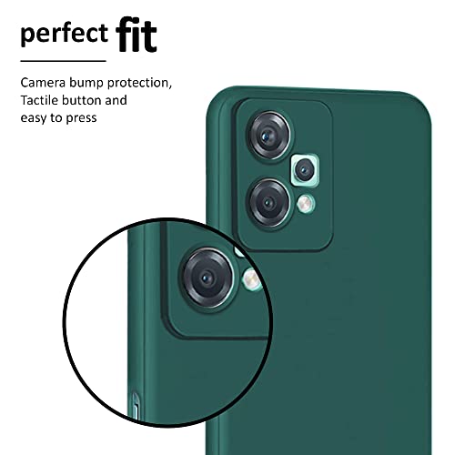 WOW-IMAGINE-Ultra-Slim-Soft-Rubberised-Back-Cover-for-1-OnePlus-Nord-CE-2-Lite-5G-Inner-Velvet-Fabric-Lining-Matte-Silicone-Flexible-Camera-Protection-Back-Case-Green