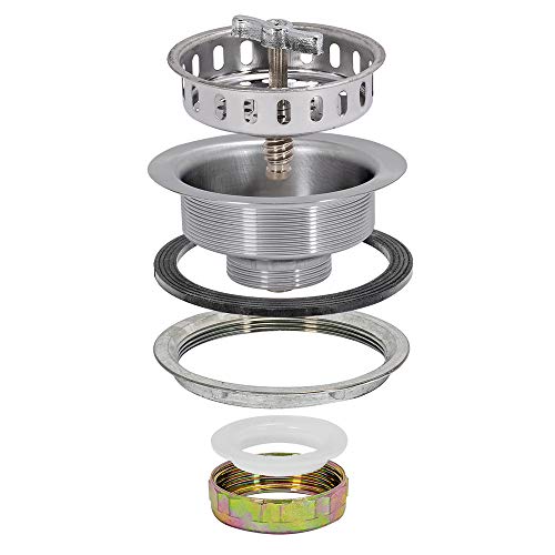 EZ-FLO Kitchen Sink Strainer, Stainless Steel, 3.5-4 Inch