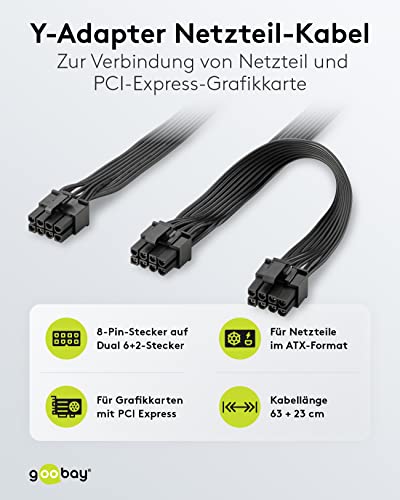 Goobay 59714 - Cavo di alimentazione da 8 pin