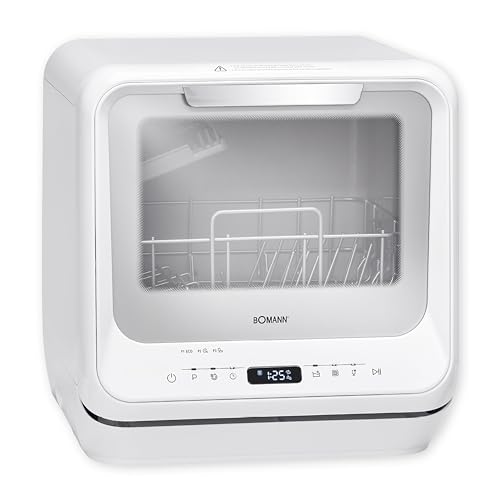 Miniatura 8 de Bomann Tsg 5701 Mini Lavavajillas Portátil Con Y Sin Conexión De Agua, Lavaplatos, Depósito De Agua De 5 Litros, Pequeño, Independiente Para Autocaravana Y Camping, Color Blanco
