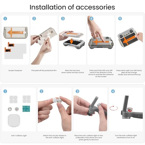 Image of DJI Mini 3 (DJI RC), Lightweight 3x Mechanical Gimbal Drones with Camera for Adults 4K.Carrying Case, Landing Pad, Anti-Collision Light, Lanyard, Screen Protector