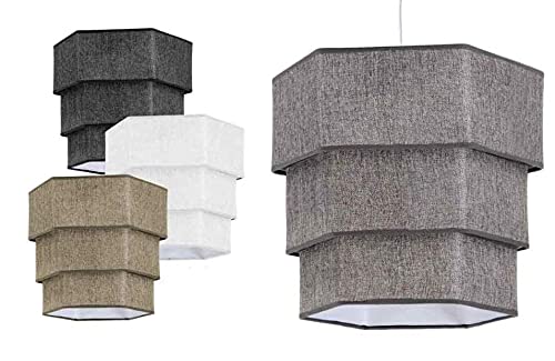 Lampadario base esagonale 28 x 28 x 22 cm gicos