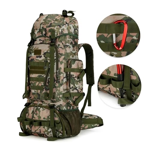 Sac à dos de randonnée 90L grand volume avec sangles tactiques de compression