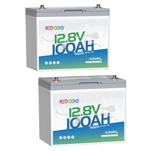Image of Redodo 2 Pack 12V 100Ah Group24 Lithium Battery