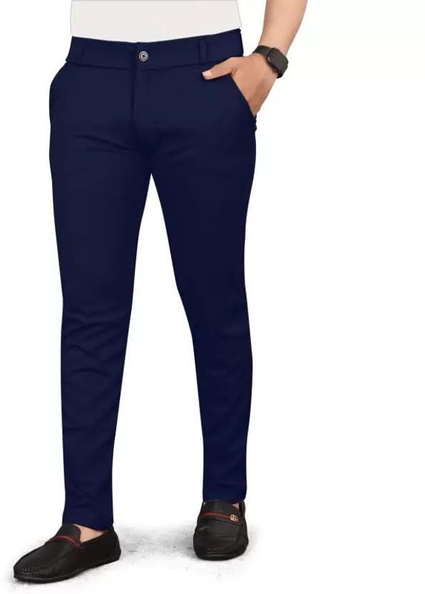 Image of Vanits Men's Slim Fit Casual Trousers Pack of 1