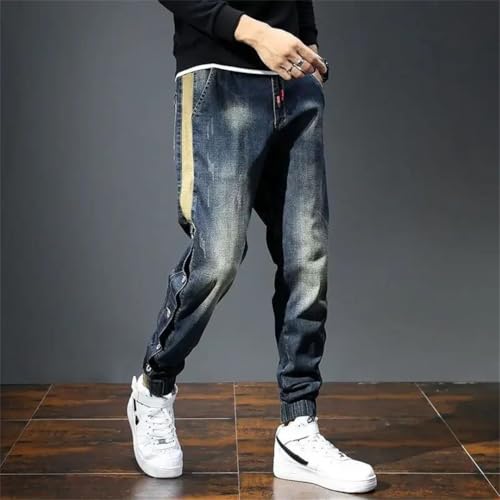Men Jeans Trousers Cotton with Pockets Cowboy Pants2