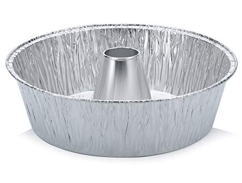 DOBI 10 Pack Bundt Pans - Disposable Aluminum Foil Angel Food Cake Tins Round 10 X 3