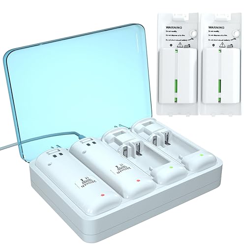 Burflo Rechargeable Battery Pack for Wii/Wii U Remote Controller,4 Pack