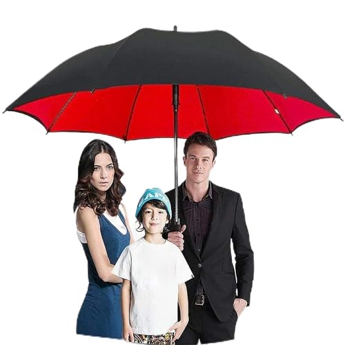 CunTo 78 Zoll übergroßer Golfschirm, 180 cm extra große Stockschirme, winddichter, regenfester doppellagiger großer Regenschirm, Regenschirm mit langem Griff, Sonnenschirm-Sonnenschirm