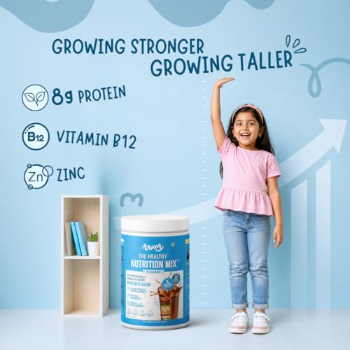 Image of Troovy Healthy Chocolate Milk Mix | Made with goodness of Millets, Nuts & Protein Blend | Made with Jaggery, No Processed Sugar | 350g Pack