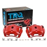 TRQ Front Brake Caliper Set Painted Red Brackets Compatible with 2014-2015 Acura ILX 2003-2017 2013-2021 Honda Accord Civic