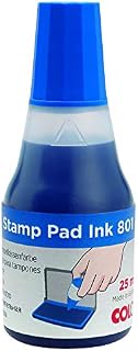 COLOP 801 Stamp Pad Ink - Blue - 25ml | 109749 | Water-Based Ink | Stamp Pad Refill Ink