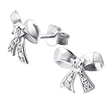 Durchmesser: 11mm Laimons Damen-Ohrstecker Schleife glanz mit Zirkonia Sterling Silber 925