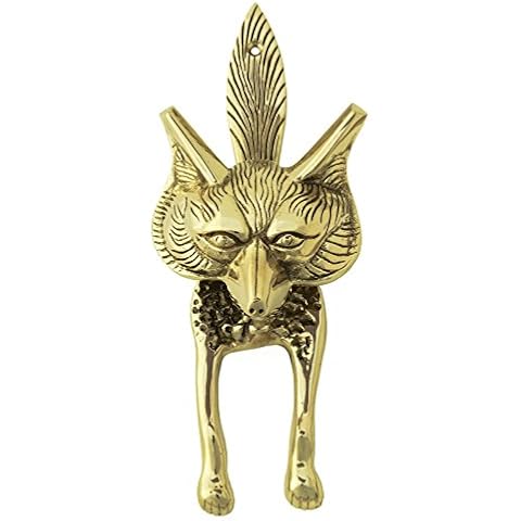 Castelion Solid Brass Fox Door Knocker Cover