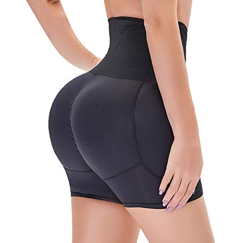 QLIGHA Faux Bout à Bout éponge Butt Pads Lifter Culottes, Coussins de rehausseur de Hanche sous-vêtements Shapewear Control Culotte rembourrée Boyshorts pour Femmes Cover