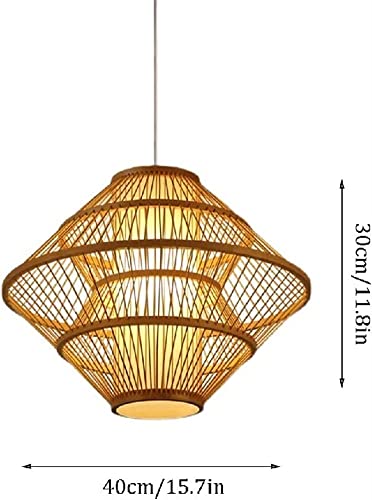 Lámpara de pie de ratán tejida a mano con luz indirecta decorativa estilo chino 3