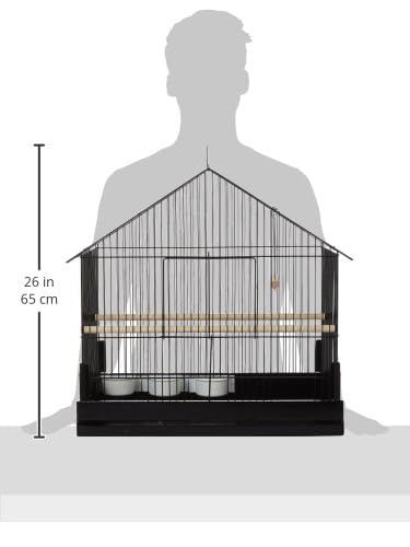 Image of Prevue Pet Products Lincoln Bird Cage, Black, 22 x 15 x 23 inches (110B)