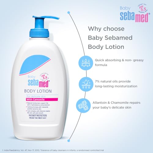Image of Sebamed Baby Body Milk Lotion|pH 5.5|400 ml (Pack of 3)