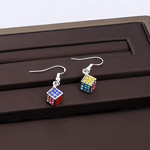 CENWA Mini Cube Gift Nerd Earrings Math Jewelry Earrings (Cube Earrings1)3