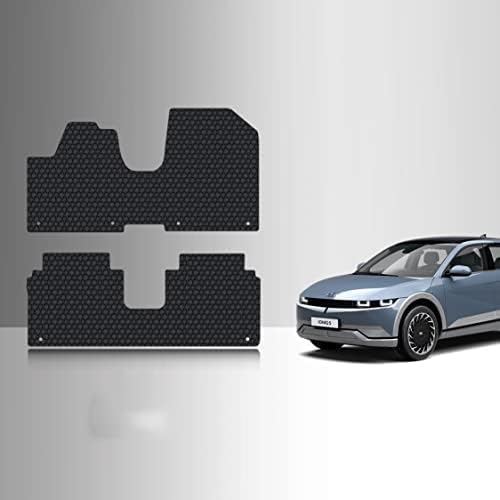 TOUGHPRO Floor Mats Accessories Set (Front Row + 2nd Row) Compatible with Hyundai Ioniq 5 Limited Trim All Weather Heavy Duty (Made in USA) Black Rubber 2022 2023 2024