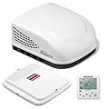 FOGATTI AC Unit 13.5K BTU Rooftop Non-Ducted RV Air Conditioner 115V(AC) including Air Distribution Box and White InstaCool Series