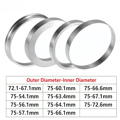Entretoise de roue forgée 4 pièces OD 75mm universel pour bague de moyeu - 3