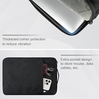 Flintronic Custodia per Macbook Air 13 Pollici, Sleeve per Laptop, Impermeabile Custodia Borsa Custodia Protettiva Compatibile con MacBook Pro/Acer/Dell/Lenovo/HP/Samsung/Sony/Asus, 13 Pollici -Nero