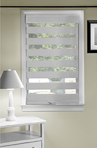 Cordless Celestial Sheer Double Layered Window Shade 23X72 - Heather Grey #TOP3