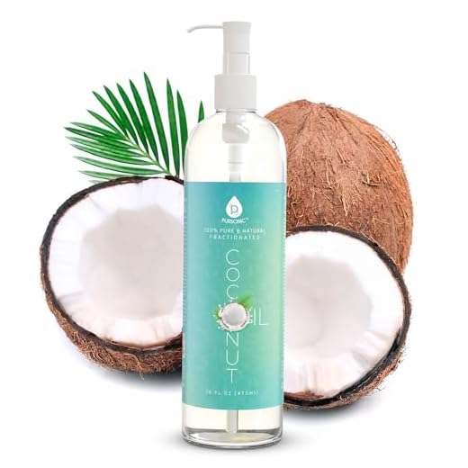 Pursonic Pure Unscented Fractionated Coconut Oil - 16 Oz Multipurpose Oil for Skin, Hair, Body Massage & Makeup Removal - Carrier Oil for Essential Oils and Aromatherapy