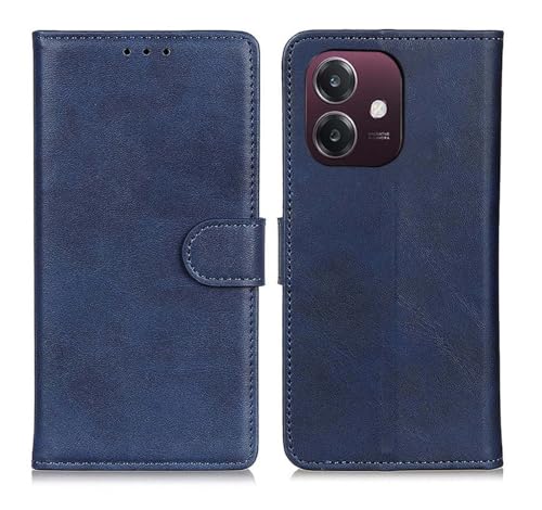 Custodia per Oppo A40 4G A40m Oppo A60 5G - Premium Wallet Flip Magnetico Porta Carte con Cavalletto Stile Libro Pieghevole per Protezione Completa Silicone - Blu