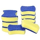 sourcing map Scheuerschwamm Kratzfest Peelingauflage Reinigungsauflage Einfach Hand Für Scheuer Küche, Abwasch, Reinigung 10 Stück 4