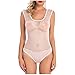 Produktbild Damen Sexy Bodysuit Lace Babydoll Nachtwäsche Backless Body Dessous Set Dessous Teddy Attraktive One Piece Unterwäsche Sexy Mesh Dessous Body Jumpsuit Schlafanzug Teddy Nachtwäsche S-3XL (3XL, White)