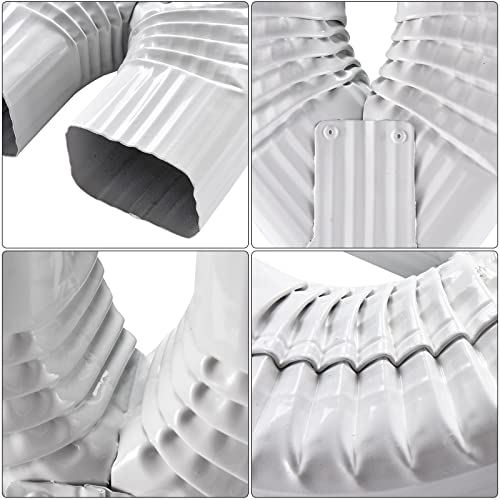 VYH Downspout Gutter Y Diverter 2x3, Low Gloss White,Y Downspout, Gutter Downspout Y Connector, Downspout Diverter, Downspout downspout Y Connector (White)