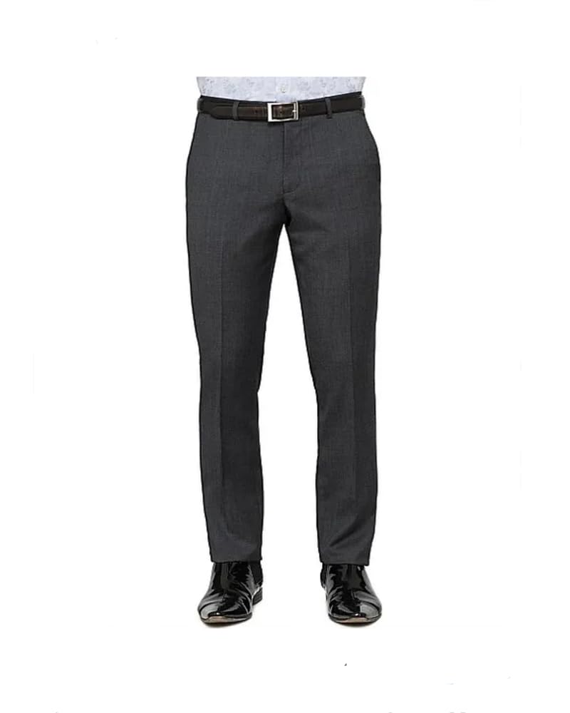 Mens Paul Betenly Charcoal Grey Roma Modern Fit Dress Pants