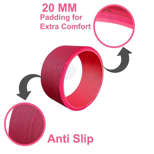Image of Streetup India Yoga Wheel for Stretching, Exercise, Back Bends, Workout for Unisex With High Density Strong Foam Sweat Resistant (Red Heavy)
