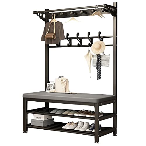 Tringle à vêtements suspendue et porte-manteau métallique 4 en 1 pour petits espaces
