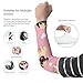 Meaudiwes Girl's Fashion Dress Decor Sleeves, Outdoor UV Sun Protection Arm Sleeves, Cooling Arm Sleeves Summer Gift Funny Cartoon Pugs Puppy Pink