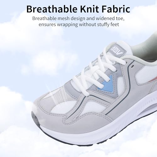 Image of Womens Wide Toe Box Walking Shoes with Arch Support Plantar Fasciitis Tennis Sneakers Orthotic Shoes for Pain Relief