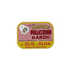 POLLASTRINI SARDINES MET OLIJFOLIE GR 100