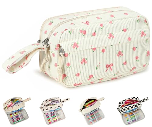 Image of Bluboon Big Capacity Pencil Case Pencil Pouch Pen Case School Supplies Cute Pencil Box Pencil Bag for Teen Girls Boys Women Man