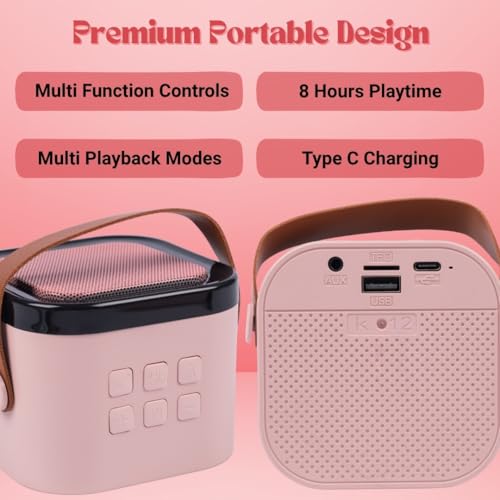 Image of Toy Karaoke Mic with Speaker for Kids | Portable Singing Microphone Toy for Boys & Girls | Wireless Mike with Built-in Speaker | Birthday Gift for Kids Singing and Stage Play | Multicolor