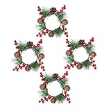 Weihnachtskerzenring: stellen sie den weihnachtskranz zur dekoration auf ihren tisch und schaffen sie einfach mehr weihnachtsfestatmosphäre.