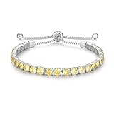 Cranmadia Collar con piedra de nacimiento, regalo para el día de San Valentín, plata de ley, collar con colgante de corazón de circonita cúbica, joyería de moda, regalos de cumpleaños para